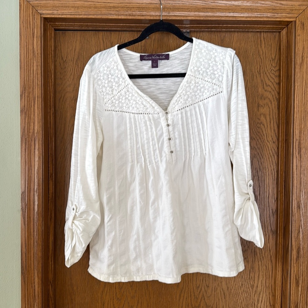Gloria Vanderbilt Gypsy boho style top